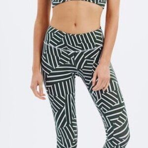 Women's 213 Apparel Green and White Legging
